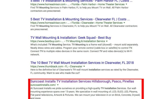Google rank tv installation